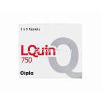 エルクイン750 LQuin 5750, クラビットジェネリック, レボフロキサシン500mg 箱
